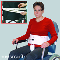 ATTACHE-TAILLE FAUTEUIL A MAINTIEN PELVIEN A FERMETURES DE SECURITE SEGUFIX