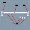 Système J-Trac de tringles à rideaux de sécurité à fixer au plafond